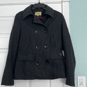 Maralyn & Me Wool Pea Coat Jacket. Medium - Dark Gray. Like new!